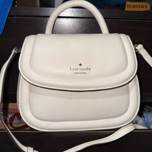 Kate Spade White vintage like Leather Handbag